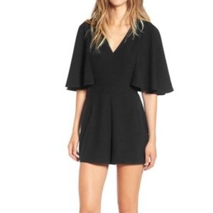 NWT Leith // Black Cap Sleeve Romper